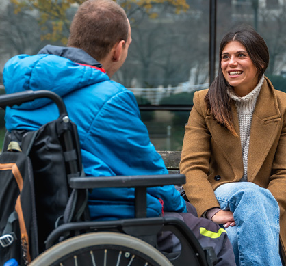 disability confident committed logo showing six symbols representing support and inclusivity for individuals with disabilities